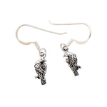 Sterling Silver Raven Dangle Earrings