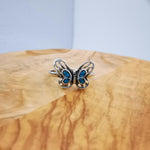 Dainty Turquoise Butterfly Ring - Size 5 - Delicate Vintage Treasure