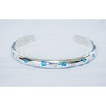 Native American Opal Bracelet • Sterling Silver • Polka Dot Design • Handcrafted