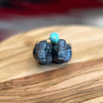Zuni Fetish • Handcarved Raven Fetish • Sunface Fetish •