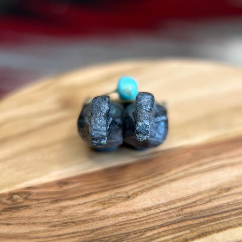 Zuni Fetish • Handcarved Raven Fetish • Sunface Fetish •