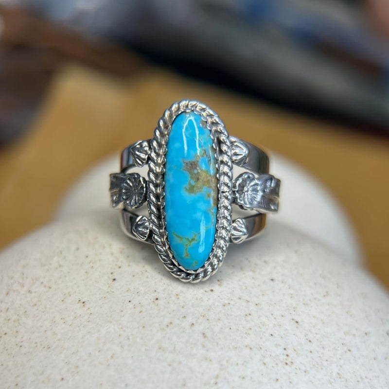 Sterling Silver Royston Turquoise Ring – Size 9.75