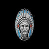 925 Sterling Silver Native American Chief Headdress Ring, Turquoise & Mother of Pearl Headdress Design, Statement Gemstone Band, Handmade Birthstone Jewelry