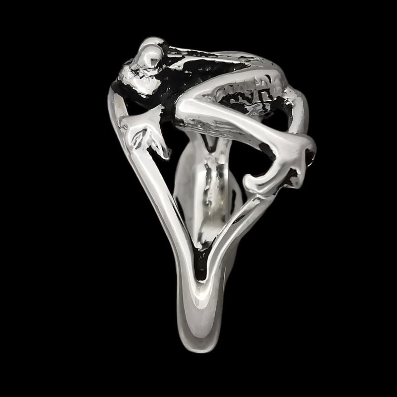 Size 8-925 Sterling Silver Frog Ring