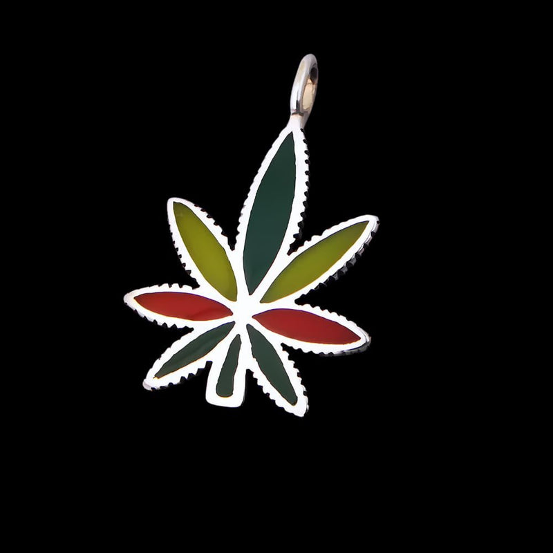 Marijuana Pendant, 925 Sterling Silver Pendant, Pot Leaf Pendant, Cannabis Pendant