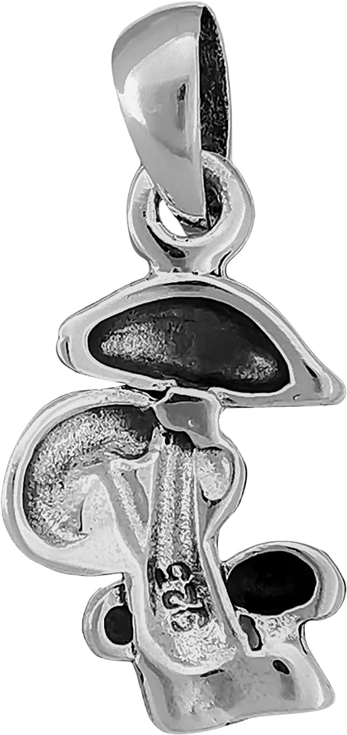 925 Sterling Silver Bunch o' Shrooms Pendant