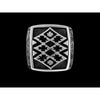 Navajo Blanket Ring • 925 Sterling Silver • Tribal Pattern • Native American Jewelry