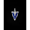 925 Sterling Silver Arrowhead Pendant with Lapis Lazuli • Navajo Handmade • Native American