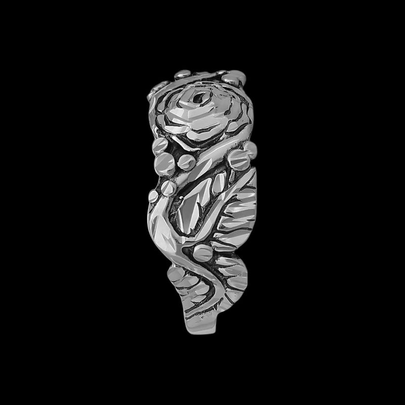 Sterling Silver Rose on Display Ring
