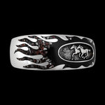 925 Sterling Silver Horse Bracelet • Wild Horse Magnesite • Navajo Inspired