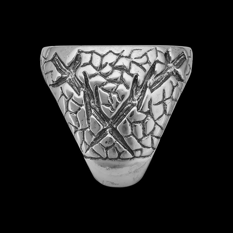 Size 11 Harley Davidson Ring, Silver Plated Bronze, G&S Ring, Handmade Jewelry, Huntington Beach Motorcycles