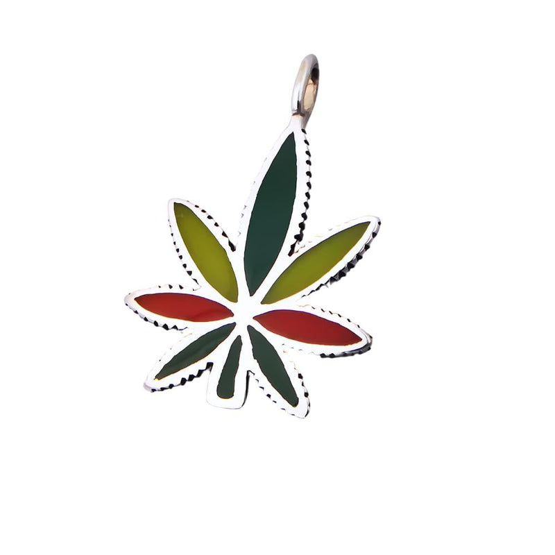 Marijuana Pendant, 925 Sterling Silver Pendant, Pot Leaf Pendant, Cannabis Pendant