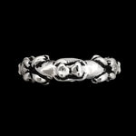 Size 8.5-925 Sterling Silver Kissing Fogs Band Ring
