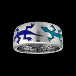 Size 11 - Turquoise and Lapis Lazuli Gecko Band
