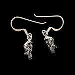 Sterling Silver Raven Dangle Earrings