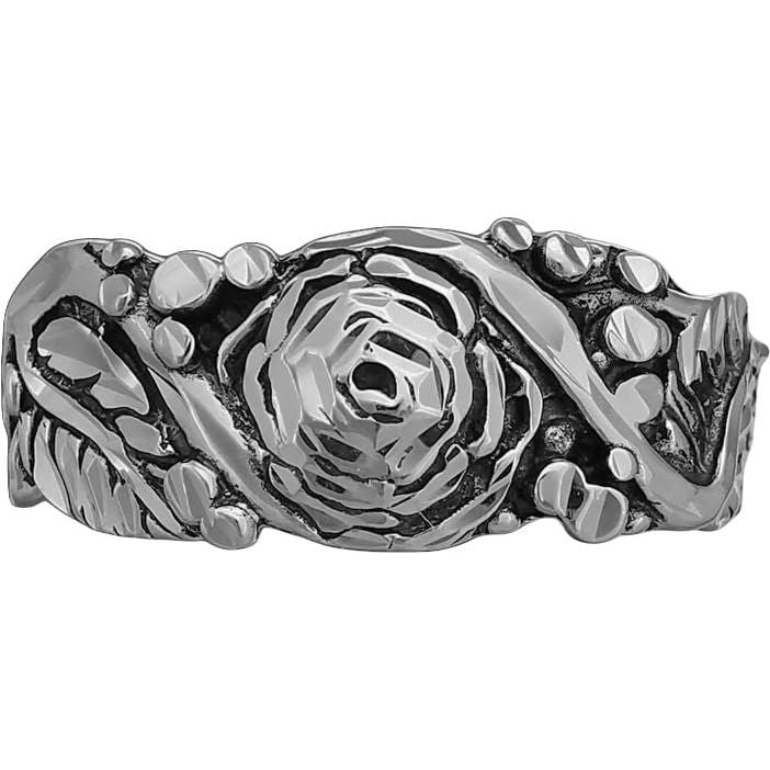 Sterling Silver Rose on Display Ring