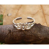 Adjustable Sterling Silver Lotus Flower Toe Ring - Foot Jewelry