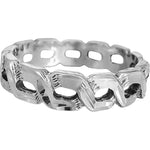 Size 6.75 - Diamond Cut Interwoven Chain Ring