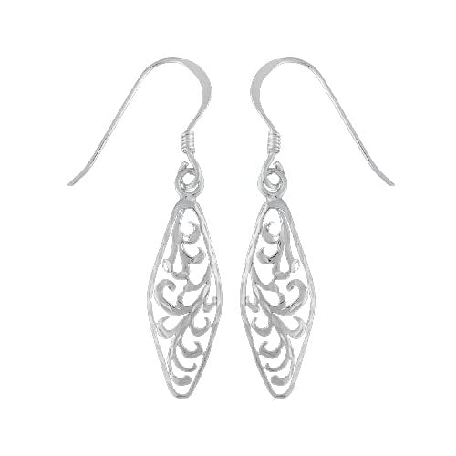 Fiddlehead Marquise Dangle Earrings