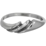 Diamond Cut Breaking Waves Ring