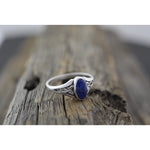 The Iris Ring, inlaid with Lapis Lazuli Size: 7