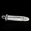 Bullet Pendant, 925 Sterling Silver, Revolver Bullet Pendant, White Opal