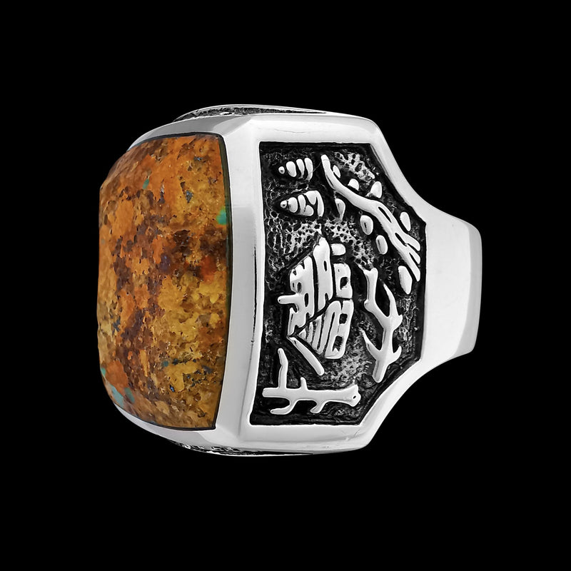Mountain Cabin Ring • 925 Sterling Silver • Navajo Handmade • Size 8
