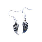 Sterling Silver Angel Wings Dangle Earrings