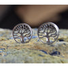 Sterling Silver Tree of Life stud post earrings