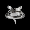 Beautiful sterling silver ring with Male faerie fairy design
