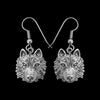 Sterling Silver Gray Wolf Dangle Earrings