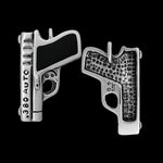 Gun Pendant, 925 Sterling Silver Pendant, 380 Pendant, Automatic Pendant, Pistol Jewelry.380 auto