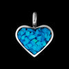 Sterling Silver and Turquoise Medium Heart Pendant