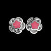 Sterling Silver Flower Earrings • Vibrant Opal Accents • Nature-inspired