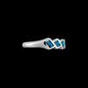 Size 6 - Turquoise Diagonal Squares Ring