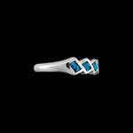Size 6 - Turquoise Diagonal Squares Ring