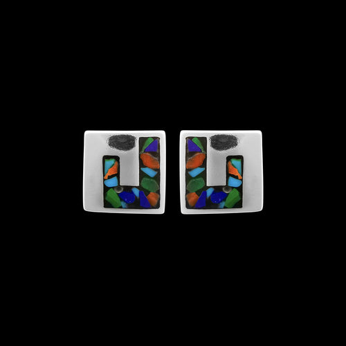 Zuni Earrings • 925 Sterling Silver • Traditional Native American Design