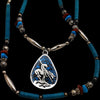 Handmade Native American Two-Strand Necklace with "End of the Trail" Pendant