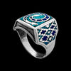 Size 12 - Rattlesnake Inlay Woven Tribal Ring