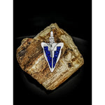 925 Sterling Silver Arrowhead Pendant with Lapis Lazuli • Navajo Handmade • Native American
