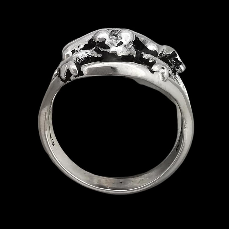 Size 8-925 Sterling Silver Frog Ring