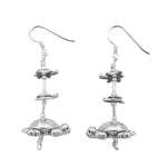 Sterling Silver Native American Turtle Fetish Earrings