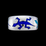 Size 11 - Turquoise and Lapis Lazuli Gecko Band