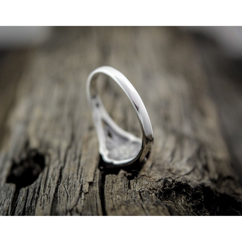 The Iris Ring, inlaid with Lapis Lazuli Size: 7