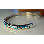 Sterling Silver Turquoise Aztec Tribal Bracelet