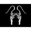 Sterling Silver and Black Resin Six Shot Revolver Earrings