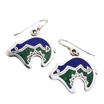 Bear & Arrow Lapis Lazuli and Malachite Dangle Earrings