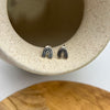 Sterling Silver Tiny Rainbow Stud Earrings