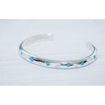 Native American Opal Bracelet • Sterling Silver • Polka Dot Design • Handcrafted