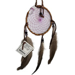 Native American handmade 4" Dream Catcher, Arrowhead, Feathers
